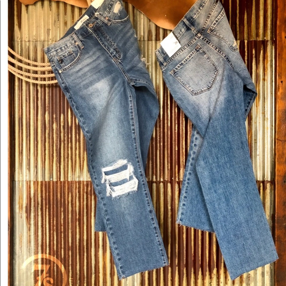 Kancan High Rise Straight Crop Jean- boyfriend fit Size 13/30